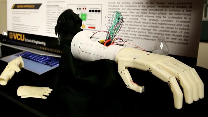Eric Henderson, a Computer Engineer, and his team were trying to solve how to design a prosthetic hand that was easier for a user to master.
