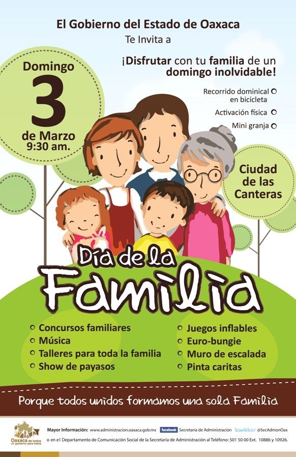 A flyer about a day to celebrate family in Spanish.